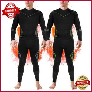 Men's Thermal Base Layer Set Quick Drying Moisture Wicking Winter Sports